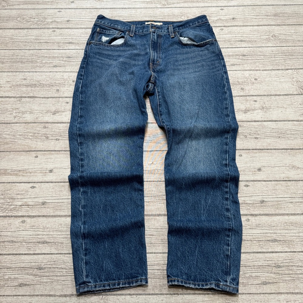 Levi's Premium Jeans Men's 31 Blue Denim Middy Straight Leg Relaxed Fit Cotton